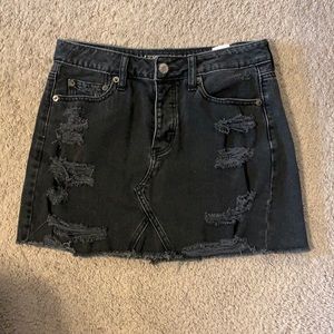 Distressed black jean skirt from American Eagle